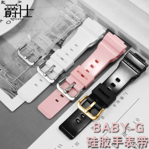 Suitable for Casio Baby-G Silicone Watch Strap Womens Ba-110 112 100 130 Replacement Rubber Wrist Strap