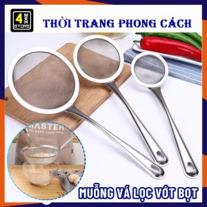 Vá Lưới Inox Muỗng Lọc Vớt Bọt Cặn Dầu Ăn Tiện Lợi - Rây Bột Cháo Cho Bé Ăn Dặm Lọc Sữa Hạt / Dụng Cụ Ray Lưới Lọc Bột Trứng Siêu Mịn Tiện Dụng - Vợt Lọc Sữa Hạt Bằng Thép Không Gỉ Dụng Cụ Nhà Bếp