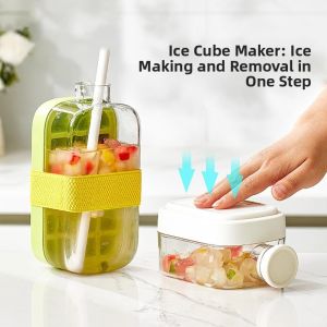 MONLEYTA | Food Grade Silicone Ice Tray Press Water Into Ice Cube Mold For Home Use Water Bottle Ice Making Tool Kitchen Essential