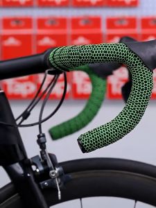 1 Pair Handle Bar Tape Road Bike Drop Bar Tape for Fixie with Plugs Honeycomb EVA Soft Non-Slip Belt