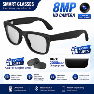 Upgraded HD5-ultra AI Smart Glasses AI Real-time Translation 800W Pixel Camera Photo Video Recording 300 Mah Smart Glasses 2026
