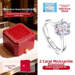 East Beauty | 2ct Moissanite Ring S999 Wedding