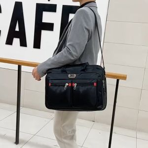 Cool and multifunctional business briefcase laptop case mens free long shoulder strap multiple styles
