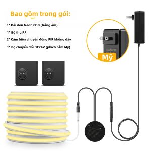 Dải Đèn LED Thông Minh 24V COB Neon Với Cảm Biến Chuyển Động PIR Chất Liệu Silicon Chắc Chắn Di Động Dùng Cho Lối Vào Cầu Thang Hành Lang Cường Độ Sáng 249-2000 Lumen