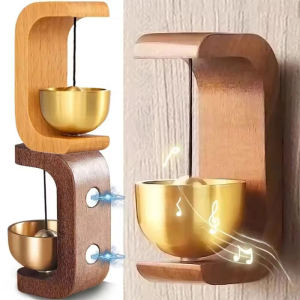 Mini Brass Bell Magnetic Wind Chime Home Decor Self-adhesive Doorbell Shopkeeper Bell Entry Chime Home Door Wind Bell