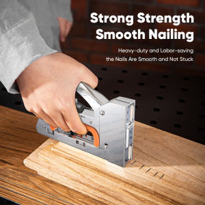 【Free nails】Mitsushi Staple Gun Tacker Heavy Duty Gun Tacker Staple Gun with staple wire/U-shaped Nail 1008F 2400pcs Gun Tacker Staples Wire Refill