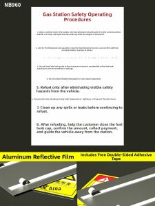 YUANTANG | No Smoking No Fire Engine Off Aluminum Sign Plate