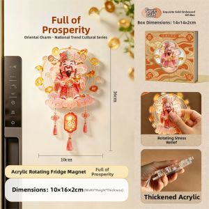 ARTPIONEER | Magnet God of Wealth 3D Rotatable Fridge Magnet
