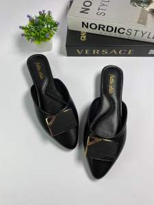 Futto.chic sepatu wanita flat mules cantik slip-On pita S06