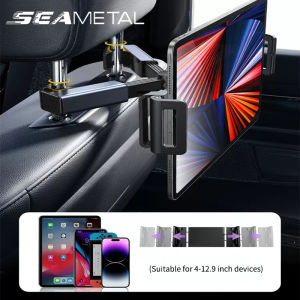 SEAMETAL 4-12.9 inch Universal Backseat Car Tablet Holder Headrest Back Seat Mount Auto Phone Bracket