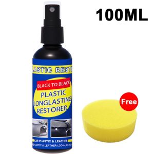 Car Plastic Restorer Back To Black Gloss Plastic Renovator Longlasting Coating Leather Restore Auto Polish Cleaner