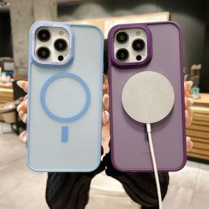 CrashStar MagSafe Skin-friendly Matte Hard Shockproof Phone Case For iPhone 16 15 14 Pro Max Plus 13 Pro Max 12 11 Pro Max Wireless Charging Phone Casing Phone Cover Shell Hot Sale
