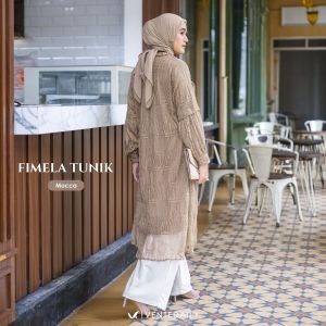 Vente Daily Fimela Tunik Wanita Muslim Terbaru Ld 110 Bahan Cantily Lace Combi Shakila Tunik Wanita Premium Simpel Cantik Elegan