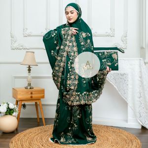 AISHAA - Mukena Dewasa Sofa Full Bordir Jumbo murah