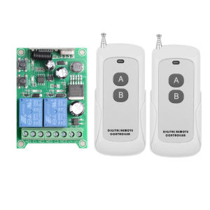 DC 12V-48V 433Mhz 200M RF Wireless Remote Control Switch Relay 2CH Multifunction Receiver Module Garage Curtain Motor LED Light