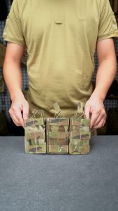 IDOGEAR Tactical Triple Mag Pouch for 556mm Mag MOLLE Modular Top Open Mag Pouch Outdoor Mag Pouch 3547