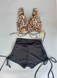 Sét đồ bơi cặp sét coup đi biển Bikini SG hoạ tiết da beo sang trọng quần bơi nam kèm bộ bơi nữ quần bơi rút- COUPDB