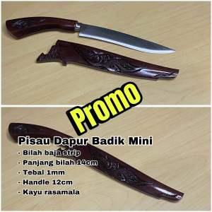 Pisau dapur baja badik mini kopi