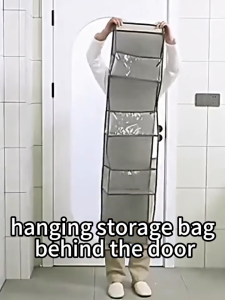 4/6 Layers Behind Door Hanging Organizer Large Capacity Mesh Fabric Storage Bag for Closet Bedroom Bathroom Dorm