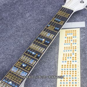 Guitar Fretboard Note Decals Fingerboard Frets Map Sticker for Beginner Learner Practice