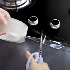 Nano single-sided tape waterproof and mold-proof transparent tape is suitable for kitchen bathroom and sink