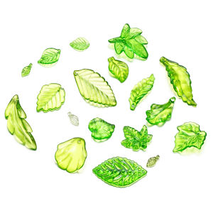 St.kunkka 100pcs Acrylic Transparent Leaf Pendant Can Be Used for DIY Apple Beads Creative Matching