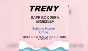 TRENY Premium Safety Box Home Office Hotel Digital Safe Box High Security Peti Besi Keselamatan Anti-Theft Money Security Safety Box