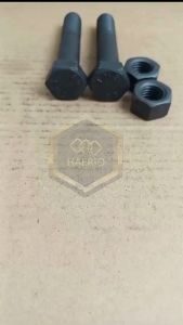 BAUT MUR BAJA M18 X 100 HALF DRAT PANJANG 10CM KUNCI 27 10 CM BAUD HTB GRADE 8.8 HITAM M18X100 18X100 18 X 100 DIAMETER DRAT 18MM PITCH DRAT 2.5 sekrup