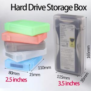 1PC 2.5 inch/3.5inch Dust Proof Plastic Storage Box IDE SATA HDD Hard Drive Disk Storage Case External Hard Drive Disk Protector