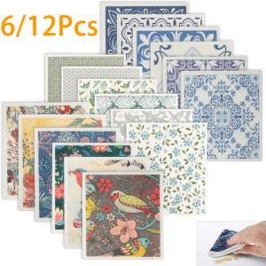 6/12Pcs Dishcloths Kitchen Cleaning Cloth Reusable Swedish Dish Towels Bathroom Highly Absorbent Washable Dish Rags Soft