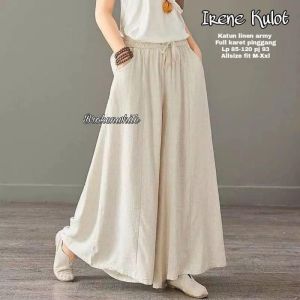 Celana Kulot Jumbo Bahan Katun Linen