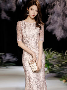 Elegant Fish Tail Evening Gown Womens Hostess Ball Dress New 2026 High End Slimming Korean Style Wedding Party Dress