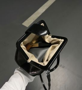 Korean Niche Design Mini Satchel Clip Bag Womens Fashion All-Match Bowling Messenger Bag Casual Shoulder Bag