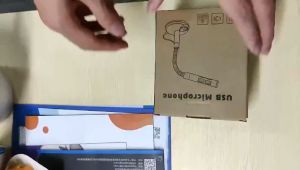 3.5MM/USB Computer Microphone Desktop Microphone with Stand Noise Cancellation 360° Adjustable Gooseneck Mic Mini Studio Speech for PC Laptop Recording Gaming Chatting Streaming Podcasting Meeting