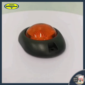 ไฟสัญญาณ LED สีเหลือง กลม ไฟตกแต่ง ไฟสัญญาณ สีเหลือง ไฟติดข้างรถ 9-36V แพ็คคู่ ปลายสายเปลือย ตราเพชร ไดมอนด์ Diamond (01-207)