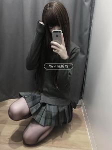 ชุดนักเรียนฤดูใบไม้ร่วง/ฤดูหนาว เสื้อสเวตเตอร์ถัก เสื้อคลุมคาร์ดิแกน แจ็คเก็ตผ้าฝ้ายลายจุด กระโปรงทรงเอ แฟชั่น คอกลม แขนยาว ปกโปโล