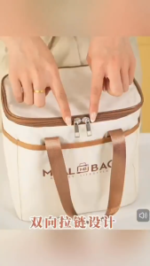1pcs Insulated Lunch Bag Large Capacity Thermal Tote With Oxford Fabric And Aluminum