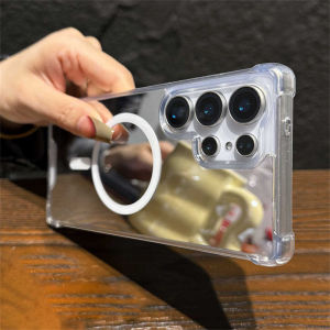 Make Up Mirror Magnetic Case For Samsung Galaxy S25 S26 Ultra S24 FE S23 S22 S21 A56 A55 A16 A15 A35 A36 A37 A26 A17 A34 Cover