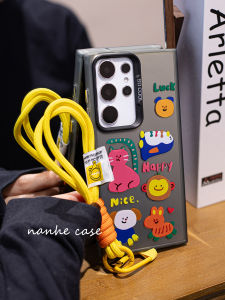 เคสโทรศัพท์ Samsung S25 Ultra แบบแข็งพร้อมสายสะพายกระเป๋า ป้องกันการตกหล่น ดีไซน์น่ารัก ทนทาน สำหรับ Samsung S25 Edge S24 plus