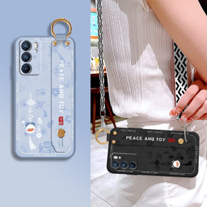 Soft Silicone OPPO Reno6 pro plus Case with Wrist Strap Full Cover Protection Womens Crossbody Neck Rope Shoulder Strap