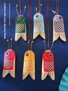 New Year Festival Lucky Carp Incense Bag Portable Neck Hanging Bag Childrens Empty Bag DIY Lotus Bag Car Decoration Gift