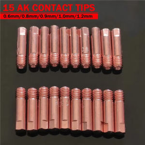 10Pcs Welding Torch Nozzle 0.8/1.0/1.2mm MB-15AK MIG/MAG M6 Welding Torch Tips Holder Gas Nozzle Soldering Accessories