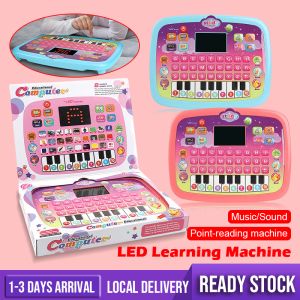 Education Toys Learning Machine Tablet with LED Screen Learning Laptop Toys Alphabet Piano Toy Tablet Mainan Bayi