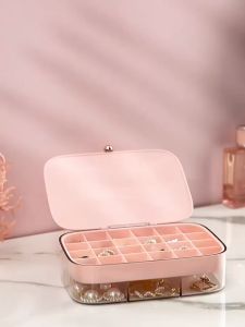 กล่องเครื่องประดับ ต่างหู แหวน กล่องเครื่องประดับ ที่ใส่เครื่องประดับ กล่องใส่ต่างหู