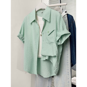 La Chapelle | Retro Stripe Short Sleeve Shirt Female