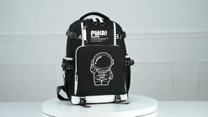 Childrens Astronaut Backpack Glow Waterproof Large Capacity Boy Schoolbag For Boys In School