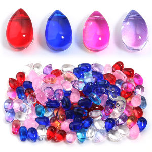 50Pcs/Lot Colorful Mixed Waterdrop Shape Loose Glass Spacer Beads For Jewelry Making DIY Necklace Bracelet Pendant Accessories