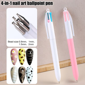 4-In-1 Nail Art Dotting Tools- Press & Drill Design Tool for Manicure Pedicure & Hand Care Nail Tech Supplies Handmade Press On