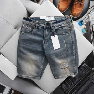 Quần Short Jean Nam Màu đen BigSize co giãn bền màu xuất khẩu