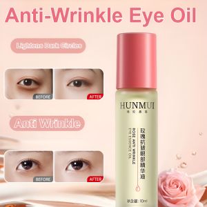 【Genuine Recommendations】Light Lines Firming Rose Anti-Wrinkle Eye Botanical Extracts Natural Essential Oils Roller Ball Oil Moisturizing玫瑰抗皱眼部精华油